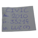 Luz Interna Teto Traseira Honda Civic 2010 Original