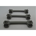Kit 3 Puxador Alça Teto Pqp Megane Scenic 2006 Original Cinza-escuro