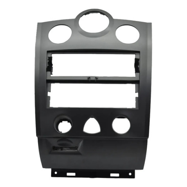 Moldura Central Rádio Painel Renault Megane 2007-2011 Origin Cinza