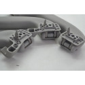 Kit Com 3 Puxador Alça Teto Pqp Gm Agile 2011 Original Cinza-escuro