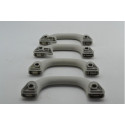 Kit 4 Puxador Alça Teto Pqp Vw Bora 2001 Golf Original Cinza