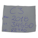 Espelho Retrovisor Interno Citroen C3 Exclusive Original