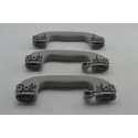 Kit Com 3 Puxador Alça Teto Pqp Gm Agile 2011 Original Cinza-escuro
