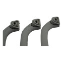 Kit Com 3 Puxador Alça Teto Pqp Vw Polo 2012 Original Cinza