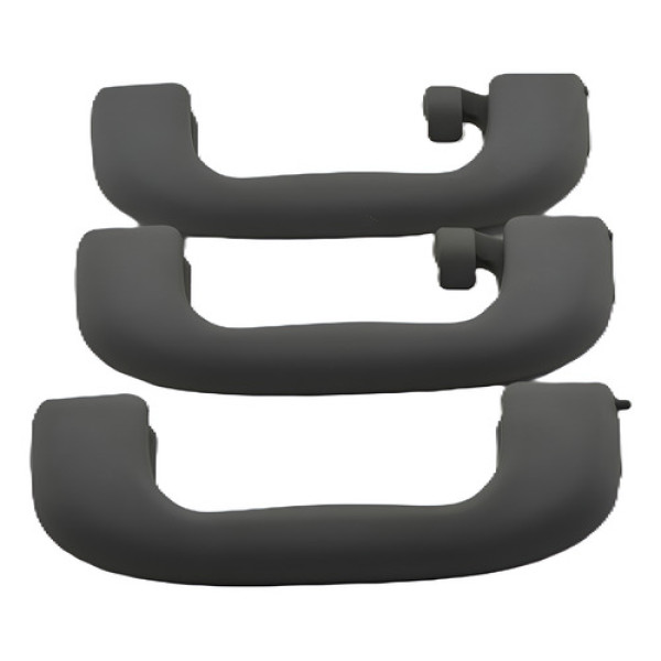 Kit 3 Puxador Alça Teto Pqp Chevrolet Agile 2013 Original Cinza-escuro