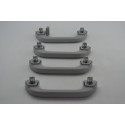 Kit Com 4 Puxador Alça Teto Pqp Honda Cr-v 2011 Original Cinza-escuro
