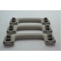 Kit 3 Puxador Alça Teto Pqp Nissan Kicks 2022 Original Creme