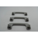 Kit 3 Puxador Alça Teto Pqp Mitsubishi Asx 2012 Original Cinza