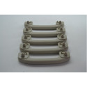 Kit 5 Puxador Alça Teto Pqp Nissan Grand Livina 2011 Origina Creme