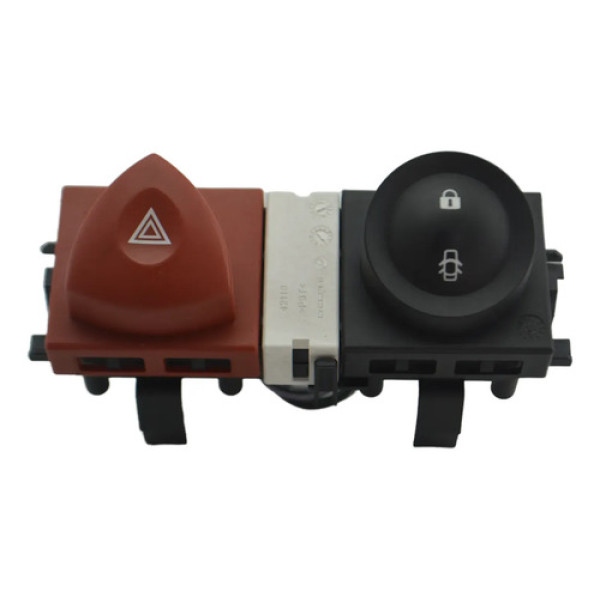 Botão Trava Pisca Alerta Renault Megane 2003-2011 Original Vermelho