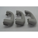 Kit Com 3 Puxador Alça Teto Pqp Chevrolet Agile 2010 Origina Cinza
