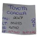 Espelho Retrovisor Interno Corolla Xei 2017 Origina