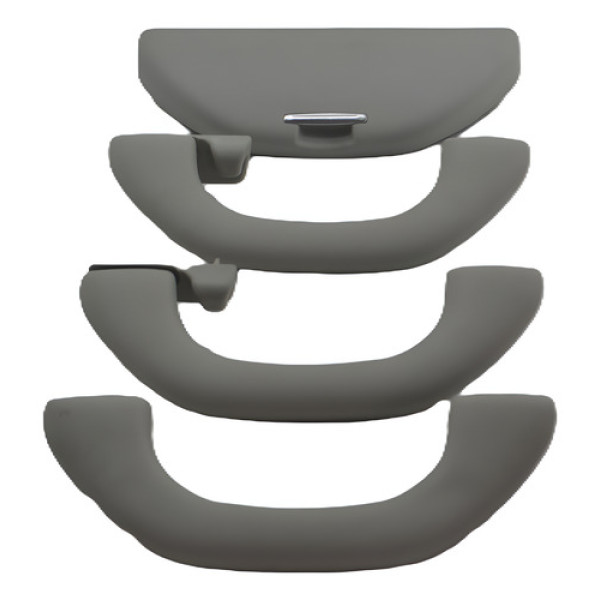 Kit 3 Alça Teto Pqp C/porta Oculos Vw Polo 2009 Original Cinza