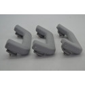 Kit Com 3 Puxador Alça Teto Pqp Tiggo 3x 2022 Original Cinza-escuro