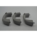 Kit Com 3 Puxador Alça Teto Pqp Toyota Etios 2014 Original Cinza-escuro