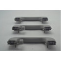 Kit Com 3 Puxador Alça Teto Pqp Chevrolet Agile 2010 Origina Cinza-escuro