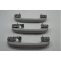Kit 3 Puxador Alça Teto Pqp Chevrolet Agile 2010 Original Cinza