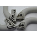 Kit 4 Puxador Alça Teto Pqp Vw Bora 2001 Golf Original Cinza