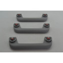 Kit Com 3 Puxador Alça Teto Pqp Tiggo 3x 2022 Original Cinza-escuro