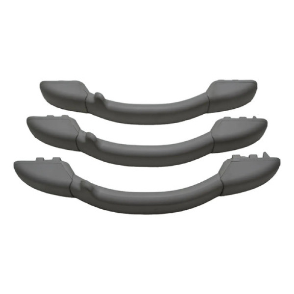 Kit 3 Puxador Apoio Alça Teto Pqp Aircross 2015 Original Cinza