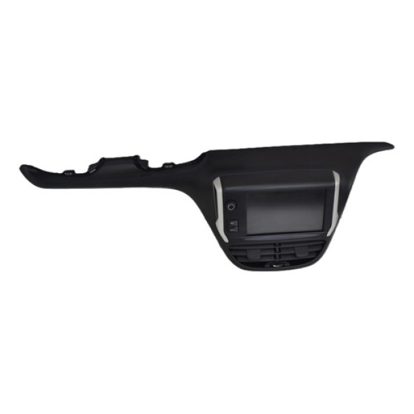 Moldura C/tela Multimidia Peugeot 208 2017 Original Preto