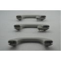 Kit Com 3 Puxador Alça Teto Pqp Vw Polo 2002 Original Cinza