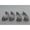 Kit Com 4 Puxador Alça Teto Pqp Honda Cr-v 2011 Original Cinza-escuro