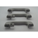 Kit Com 3 Puxador Alça Teto Pqp Chevrolet Agile 2010 Origina Cinza