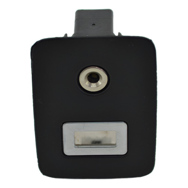 Moldura Conector Sem Usb Auxiliar Ecosport 2017 Original Preto