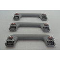 Kit Com 3 Puxador Alça Teto Pqp Tiggo 3x 2022 Original Cinza-escuro