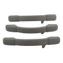 Kit Com 3 Puxador Alça Pqp Teto Peugeot 207 2011 Original Bege