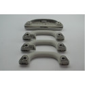 Kit 3 Alça Teto Pqp C/porta Oculos Vw Polo 2009 Original Cinza