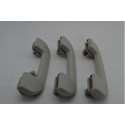 Kit Com 3 Puxador Alça Teto Pqp Citroen C4 Lounge 2015 Orig Cinza