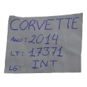 Emblema Console Chevrolet Corvette Stingray 2014 Original Preto