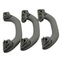 Kit Com 3 Puxador Alça Teto Pqp Vw Polo 2012 Original Cinza