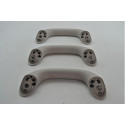 Kit 3 Puxador Alça Pqp Interno Nissan Frontier 2021 Original Cinza