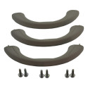 Kit 3 Puxador Alça Pqp Coluna Nissan Frontier 2017 Original Bege
