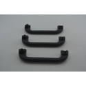 Kit 3 Apoio Alça Teto Pqp Gol 2008 A 2016 Original Preto