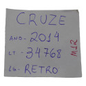 Espelho Retrovisor Interno Gm Cruze 2014 Original