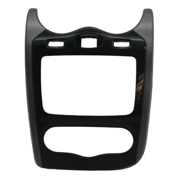 Moldura Rádio Central Painel Sandero 2008 A 2014 Original Prateado
