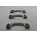 Kit Com 3 Puxador Alça Teto Pqp Vw Polo 2002 Original Cinza