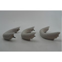 Kit 3 Puxador Alça Pqp Interno Nissan Frontier 2021 Original Cinza