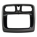 Moldura Central Painel Renault Sandero 2019 Logan Original Black Piano/cinza