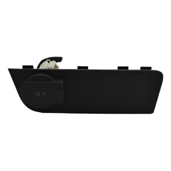Tomada 12v Com Moldura Vw Gol Voyage Saveiro G7 Original Preto