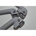Kit Apoio 3 Puxador Alça Teto Pqp Tiggo 5x 2022 Original Cinza-escuro
