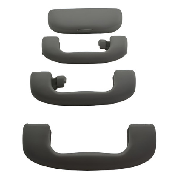 Kit Com 3 Alça Teto Pqp + Porta Oculos Gm Tracker 2014 Orig Cinza-escuro