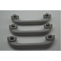 Kit Com 3 Puxador Alça Teto Pqp Honda City 2010 Original Cinza-escuro