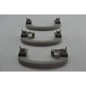 Kit Com 3 Puxador Alça Teto Pqp Fiat Bravo 2013 Original Cinza-escuro