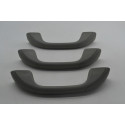 Kit 3 Puxador Alça Pqp Teto Renault Sandero 2008 Original Cinza