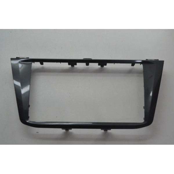 Moldura Central Painel Multimidia Vw Tiguan 2020 Original Cinza